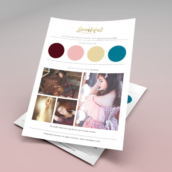 Photoshop Mood board template