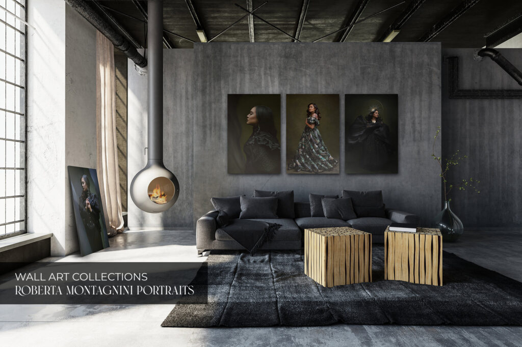 Minimalist industrial loft conversion living room wall art, frame, printed phots, collections, luxurious art